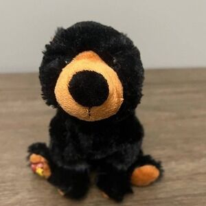 Goffa Dakin Black Bear Plush Stuffed Animal Sitting Wildlife Toy